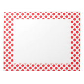 Red on White Polka Dot Notitieblok (Voorkant)