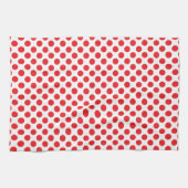 Red on White Polka Dot Theedoek (Horizontaal)