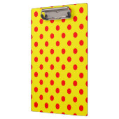 Red On Yellow Polka Dots Pattern Design  Klembord (Links)