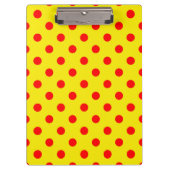Red On Yellow Polka Dots Pattern Design  Klembord (Voorkant)