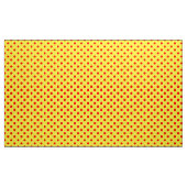 Red On Yellow Polka Dots Pattern Design  Stof (Yard (91,4 cm))