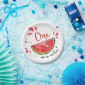 Red One in een Melon Birthday Party Paper-Bord Papieren Bordje (Feest)