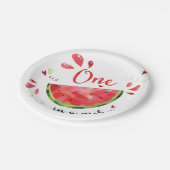 Red One in een Melon Birthday Party Paper-Bord Papieren Bordje (Gekanteld)