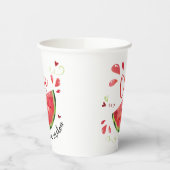 Red One in een Melon First Birthday Party Papieren Bekers (Links)