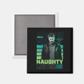 Red One - Naughty Lister Magneet (Voorkant / Achterkant)