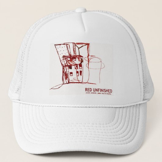 RED ONFINISHED TRUCKER PET (Voorkant)