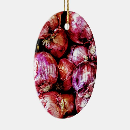 Red Onion Keramisch Ornament (Rechts)