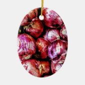 Red Onion Keramisch Ornament (Voorkant)