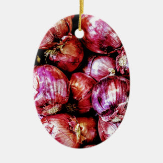 Red Onion Keramisch Ornament