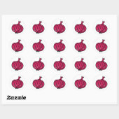 Red Onion Ronde Sticker (Vel)