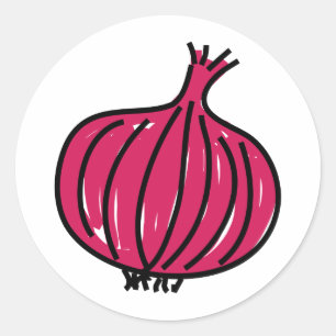 Red Onion Ronde Sticker