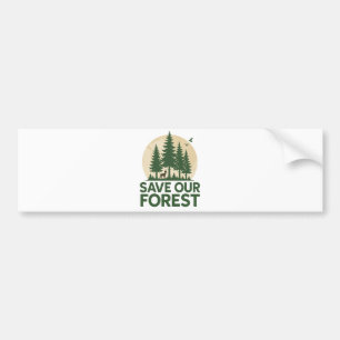 Red ons bos – milieuvriendelijke Natuur Bumpersticker