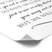 Red ons een zitplaats van legant bruiloft Memorial Poster (Hoek)