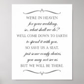 Red ons een zitplaats van legant bruiloft Memorial Poster (Voorkant)