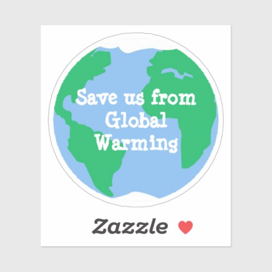 Red ons van de opwarming van de aarde sticker (Vel)