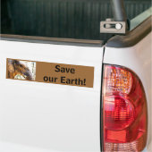 Red onze aarde! Elephant-foto Bumpersticker (Op Truck)