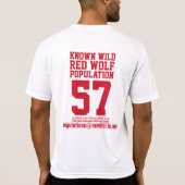 Red onze bedreigde rode wolf t-shirt (Achterkant)