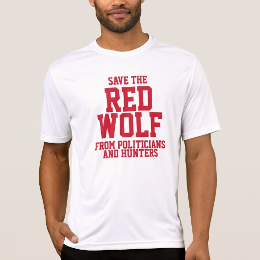 Red onze bedreigde rode wolf t-shirt (Voorkant)