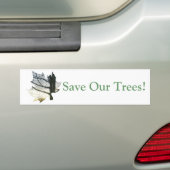 Red onze bomen! bumpersticker (Op auto)