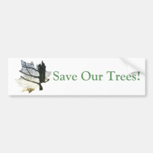 Red onze bomen! bumpersticker