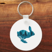 Red onze Bossen Environmental Protection Rabbit Na Sleutelhanger (Voorkant)