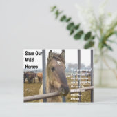 Red onze campagne voor wilde paarden briefkaart (Staand voorkant)