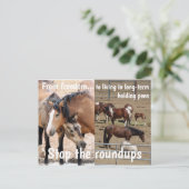 Red onze campagne voor wilde paarden briefkaart (Staand voorkant)