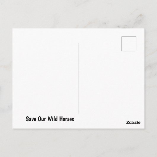 Red onze campagne voor wilde paarden briefkaart (Achterkant)