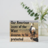 Red onze campagne voor wilde paarden briefkaart (Staand voorkant)