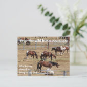Red onze campagne voor wilde paarden briefkaart (Staand voorkant)
