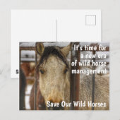 Red onze campagne voor wilde paarden briefkaart (Voorkant / Achterkant)