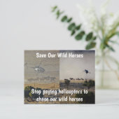 Red onze campagne voor wilde paarden briefkaart (Staand voorkant)