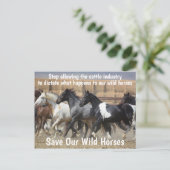 Red onze campagne voor wilde paarden briefkaart (Staand voorkant)