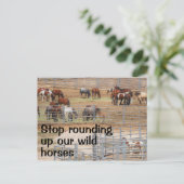 Red onze campagne voor wilde paarden briefkaart (Staand voorkant)