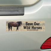 Red onze campagne voor wilde paarden bumpersticker (Op auto)