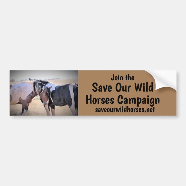 Red onze campagne voor wilde paarden bumpersticker (Voorkant)