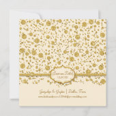 Red onze datum Gold Leaf Glitter Confetti Polka Do Save The Date (Voorkant)