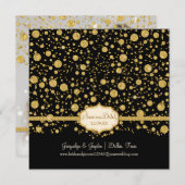 Red onze datum Gold Leaf Glitter Confetti Polka Do Save The Date (Voorkant / Achterkant)