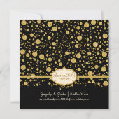 Red onze datum Gold Leaf Glitter Confetti Polka Do Save The Date (Voorkant)