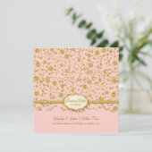 Red onze datum Gold Leaf Glitter Confetti Polka Do Save The Date (Staand voorkant)