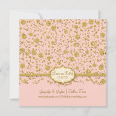 Red onze datum Gold Leaf Glitter Confetti Polka Do Save The Date (Voorkant)