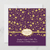 Red onze datum Gold Leaf Glitter Confetti Polka Do Save The Date (Voorkant)