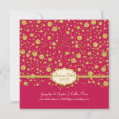 Red onze datum Gold Leaf Glitter Confetti Polka Do Save The Date (Voorkant)