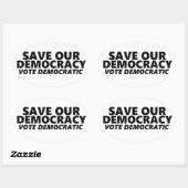 Red onze democratische stem ovale sticker (Vel)