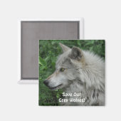 RED ONZE GRIJZE WOLVEN Wildlife Photo Magnet (Voorkant / Achterkant)