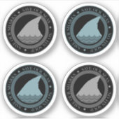 Red onze haaien 4 pack sticker (Voorkant)