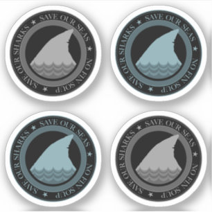 Red onze haaien 4 pack sticker