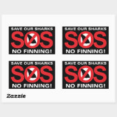 Red onze haaien Geen Finning Sticker Glossy (Vel)