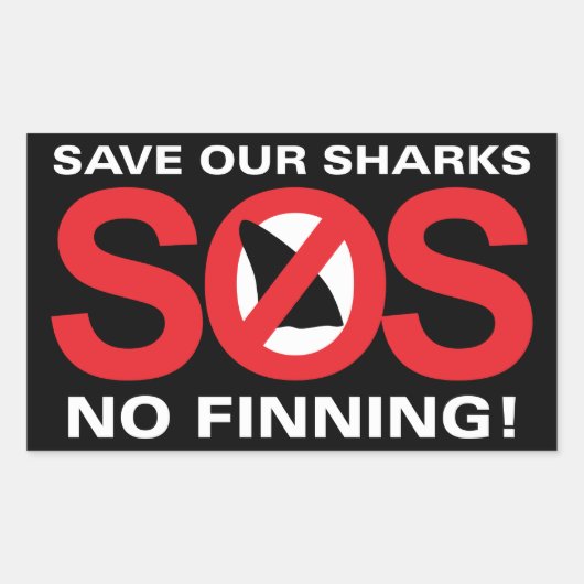 Red onze haaien Geen Finning Sticker Glossy (Voorkant)