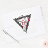 Red onze haaien SOS florale driehoek Vierkante Sticker (Envelop)